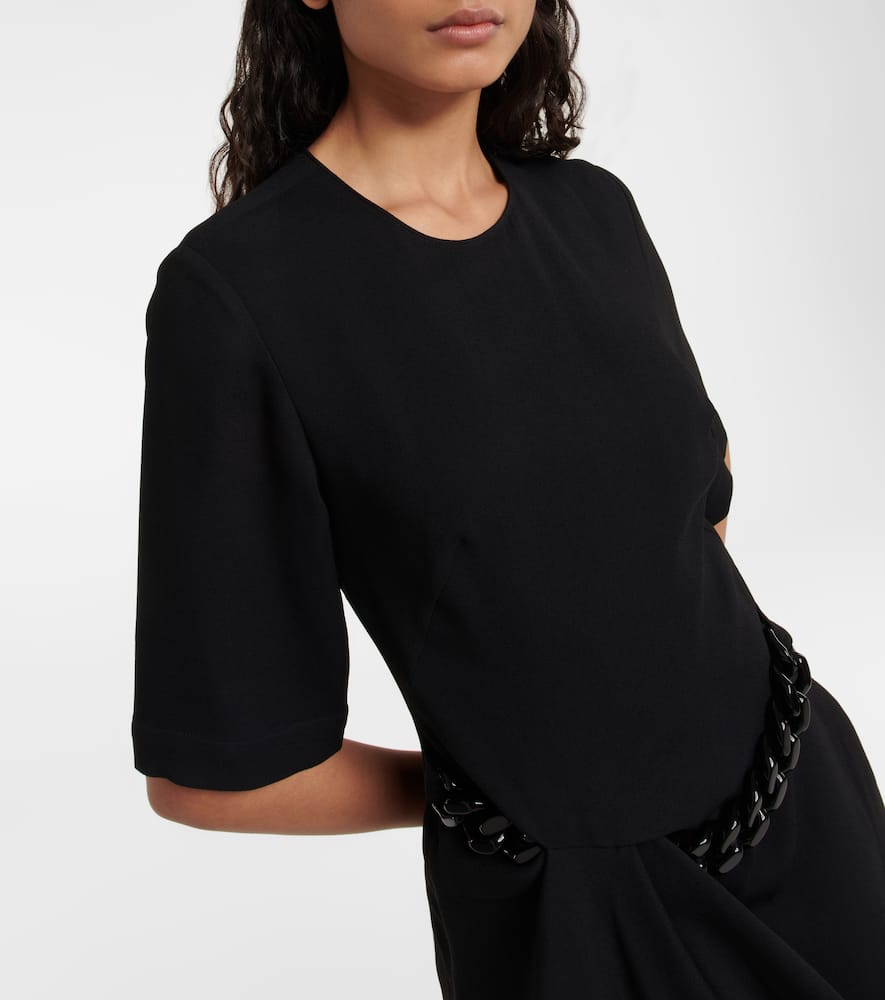 Stella Mccartney Chain-embellished Minidress In Black