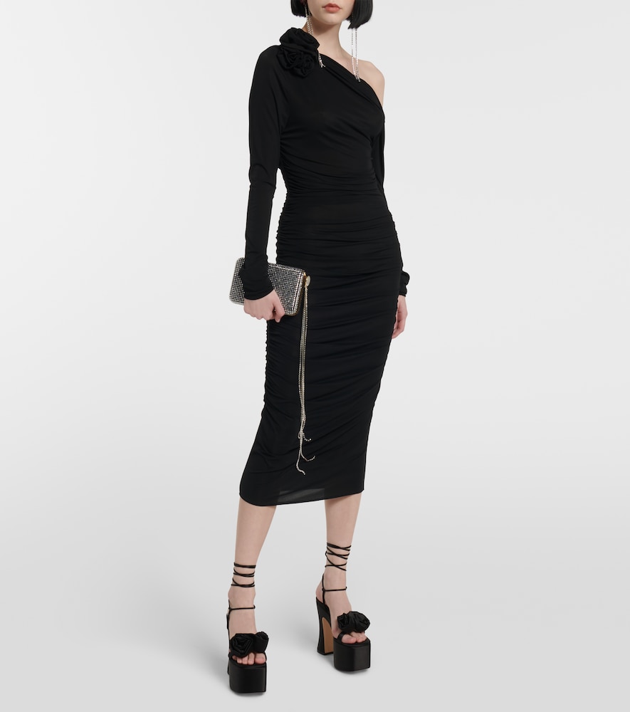 Magda Butrym Appliqué satin platform sandals