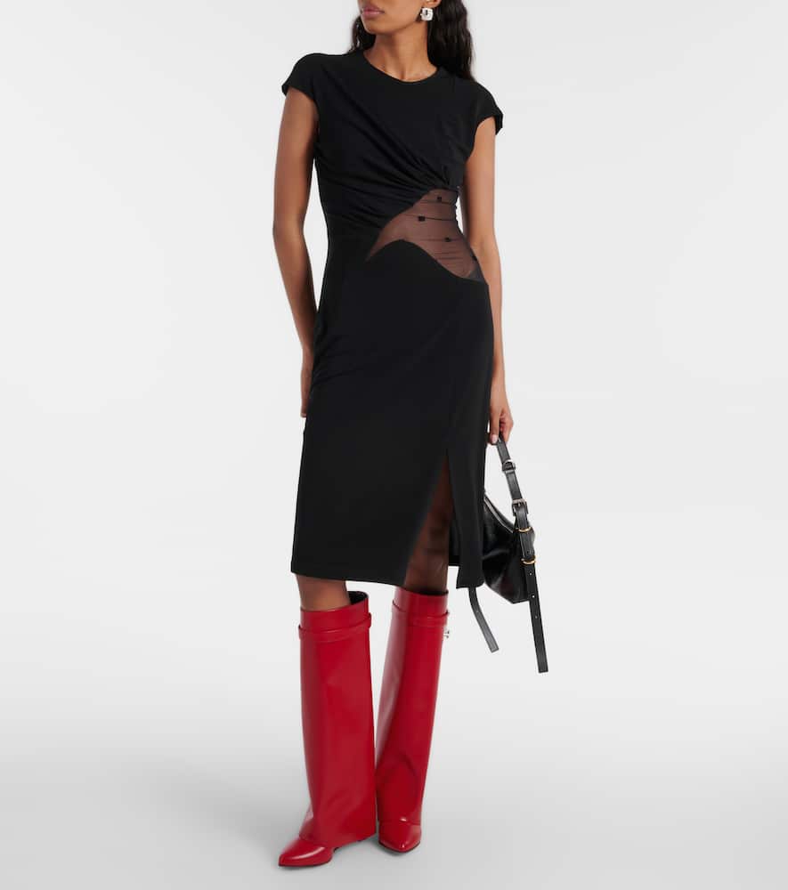 Givenchy Shark Lock leather knee high boots Smart Closet