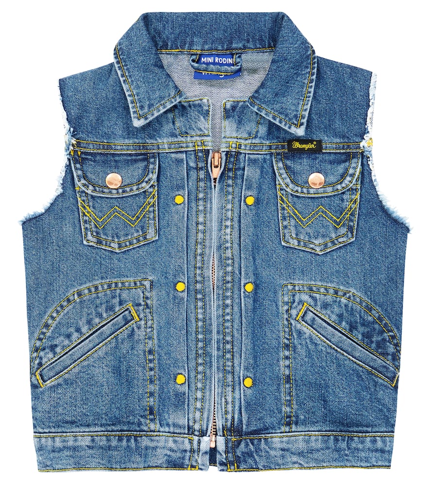 Mini Rodini x Wrangler cotton denim vest