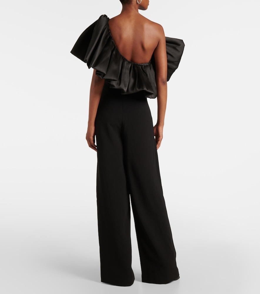 Solace London Solace London Perla Ruffled Satin-trimmed Jumpsuit 