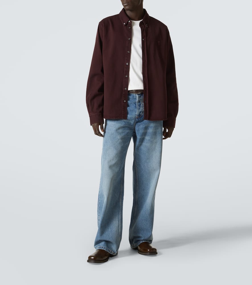 Ami Paris Mid-rise wide-leg jeans
