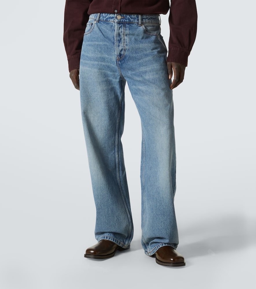 Ami Paris Mid-rise wide-leg jeans