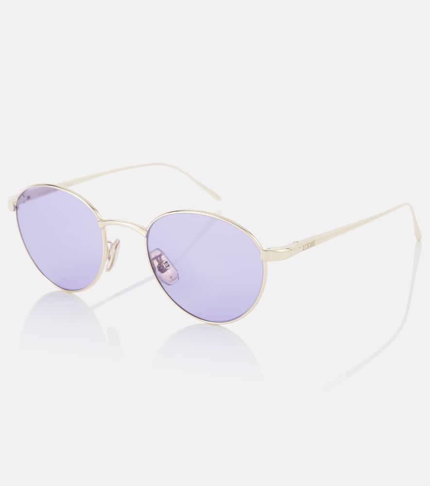 Loewe Round Sunglasses In Gold