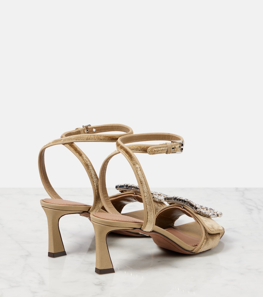 Dolce&Gabbana Embellished Velvet Sandals