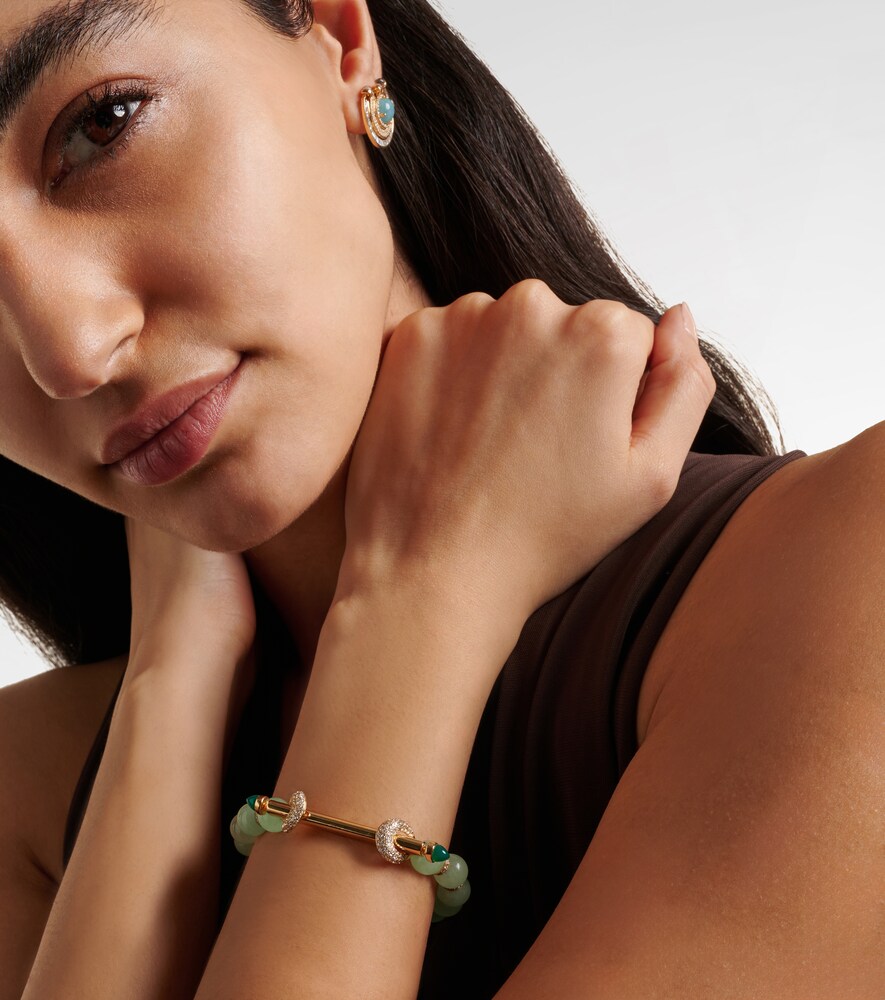  Ananya Ananya Chakra 18kt Gold Bracelet With Gemstones 