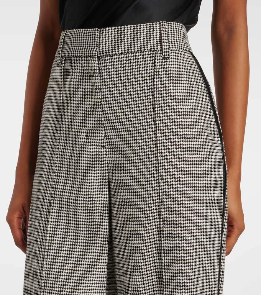 Simkhai Miki Cropped Micro-check Pants In Multicoloured