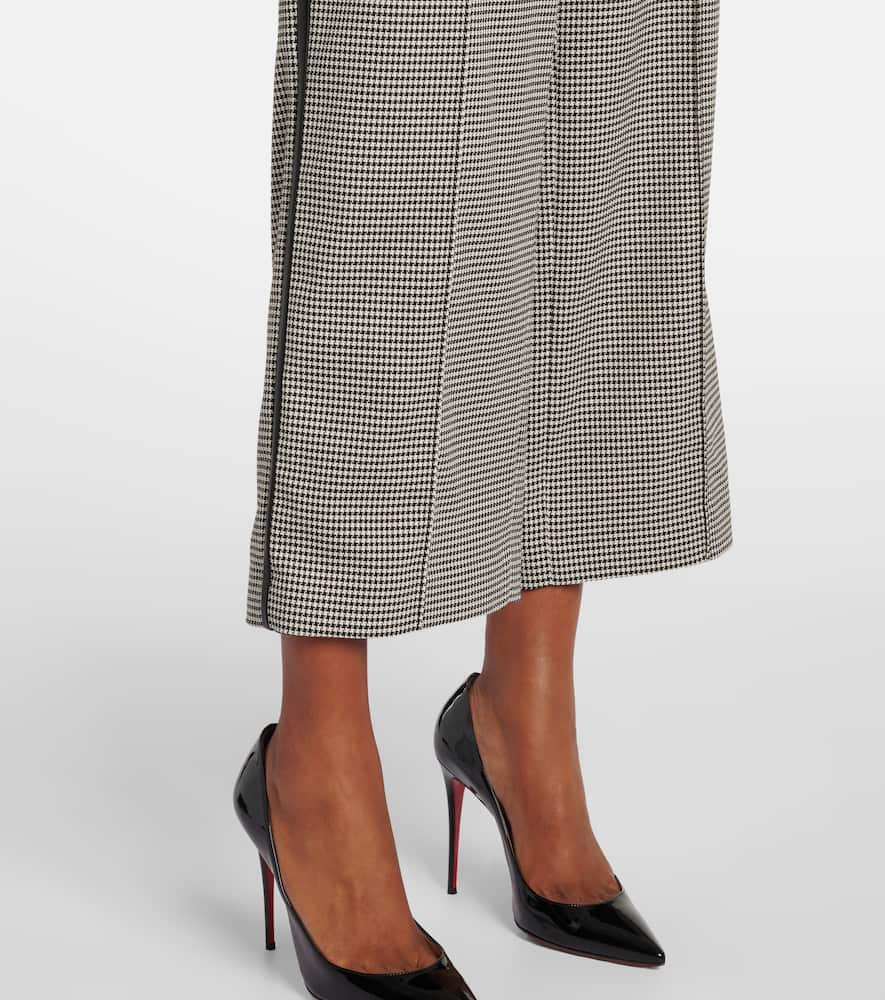 Simkhai Miki Cropped Micro-check Pants In Multicoloured