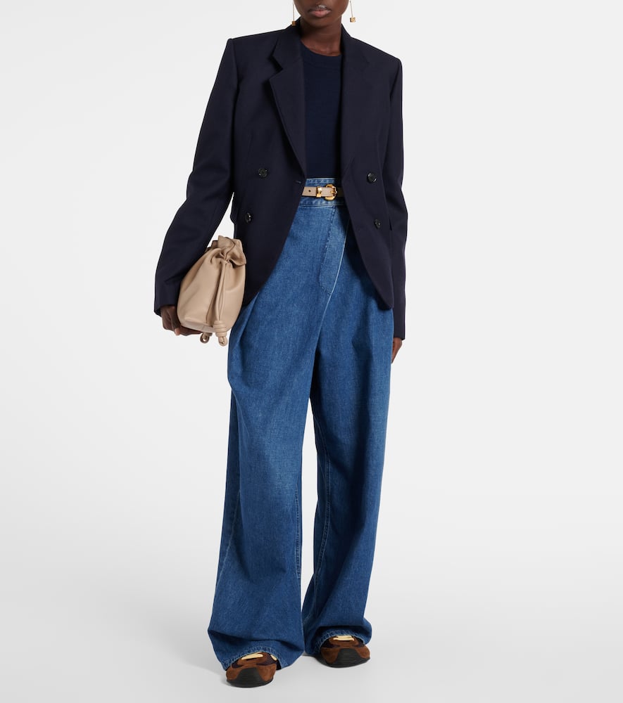 Loewe Anagram Wool-blend Sweater In Blue