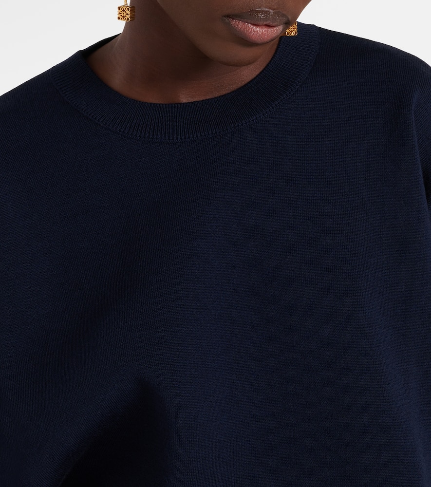 Loewe Anagram Wool-blend Sweater In Blue
