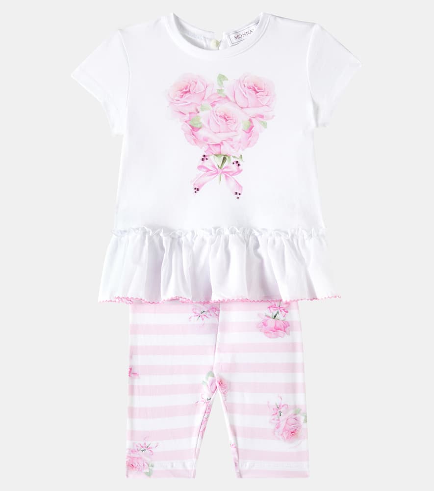 Monnalisa Baby Set Aus Top Und Leggings In Pink