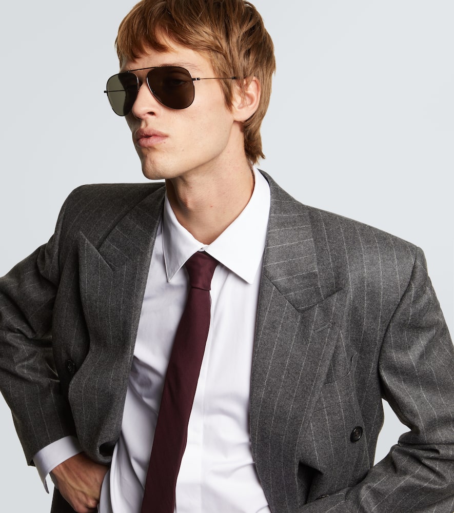 Saint Laurent Aviator-sonnenbrille Sl 800 In Schwarz