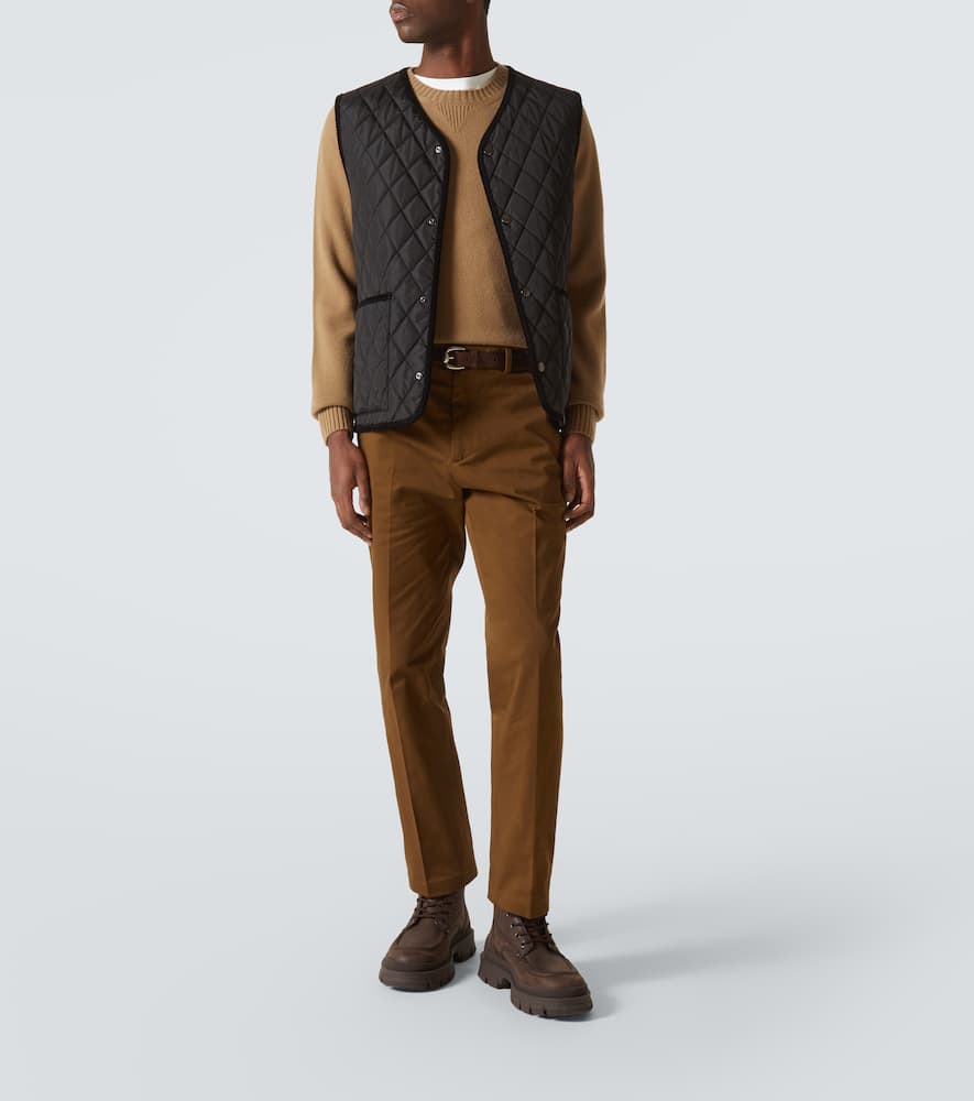 Shop Burberry Quilted Vest In Black