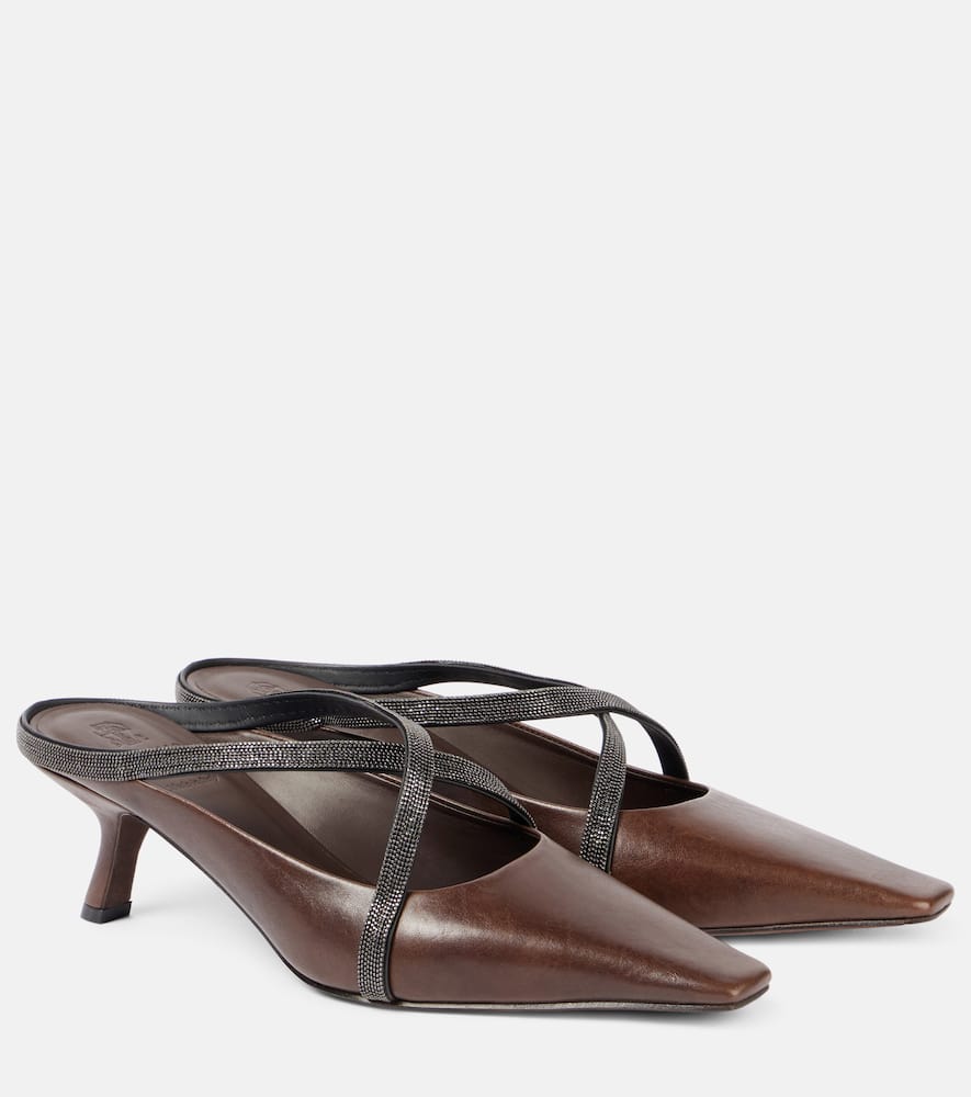 Monili leather mules