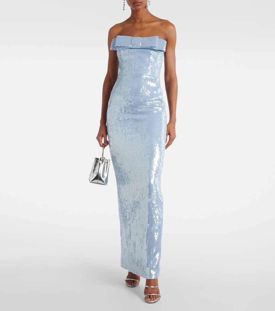 The New Arrivals Ilkyaz Ozel Sisu bow-detail sequined cocktail dress