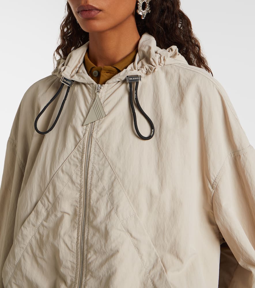 Attico Drawstring Jacket In Gray