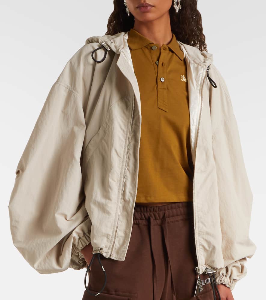 Attico Drawstring Jacket In Gray