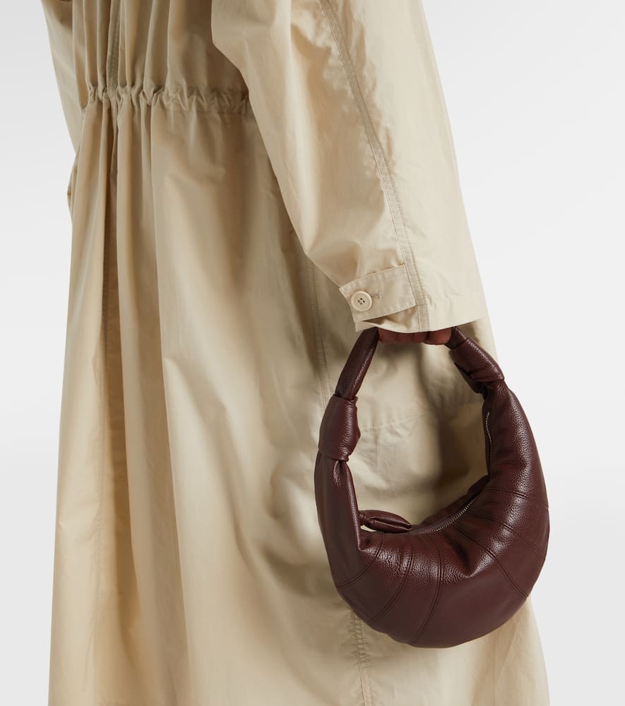 Lemaire Fortune Croissant Mini Leather Shoulder Bag In Brown
