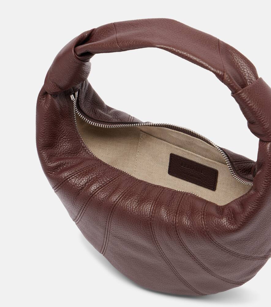 Lemaire Fortune Croissant Mini Leather Shoulder Bag In Brown