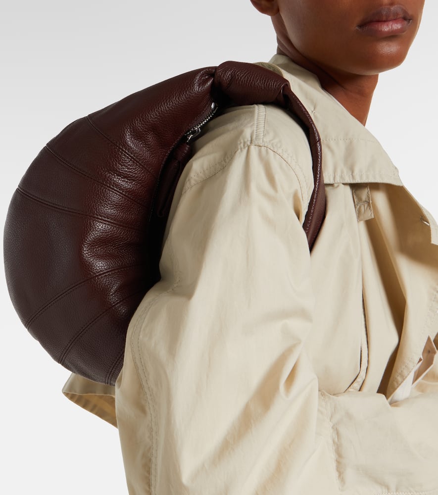 Lemaire Fortune Croissant Mini Leather Shoulder Bag In Brown