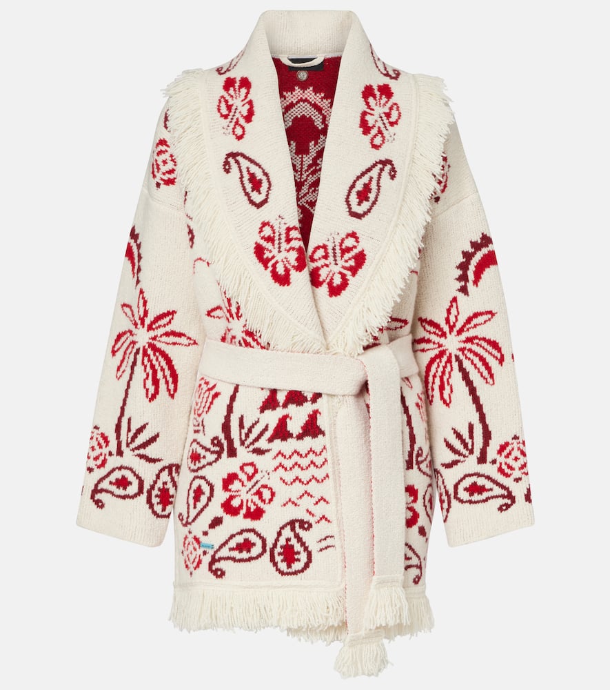 Alanui 'glimpse Of Eden' Cashmere-blend Cardigan In White