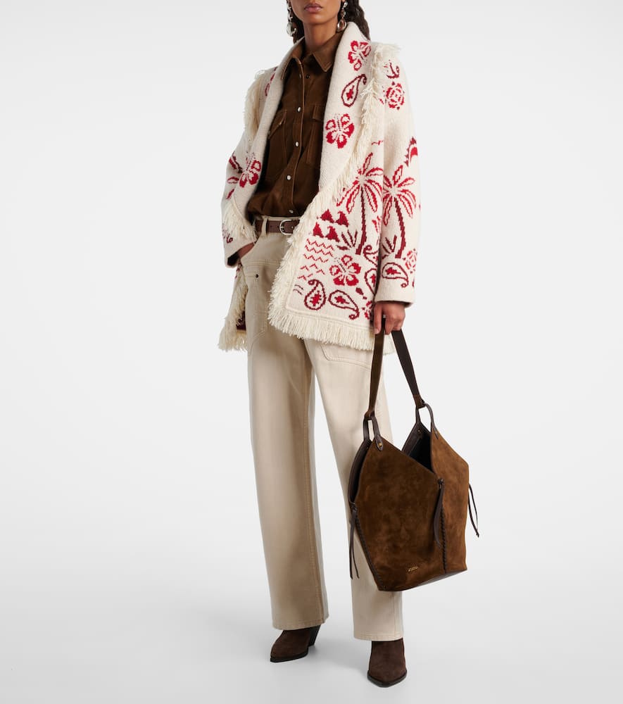 Alanui 'glimpse Of Eden' Cashmere-blend Cardigan In White