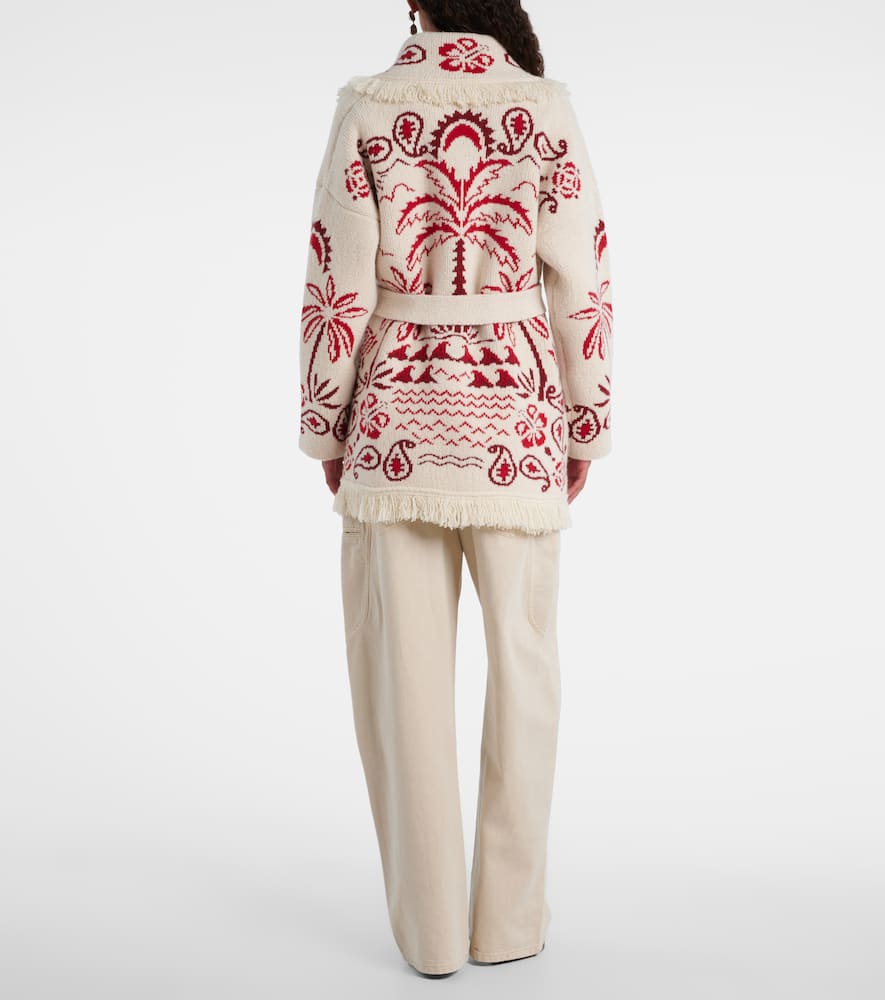 Alanui 'glimpse Of Eden' Cashmere-blend Cardigan In White