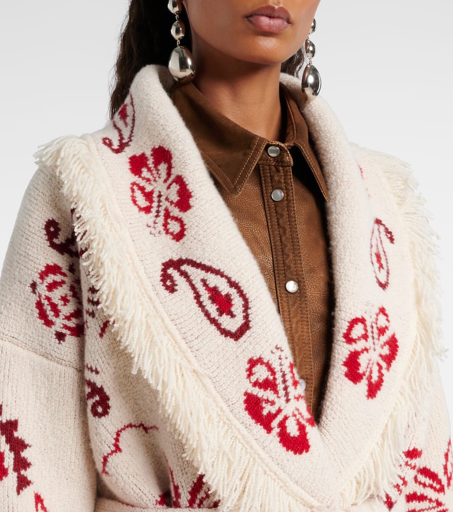 Alanui 'glimpse Of Eden' Cashmere-blend Cardigan In White