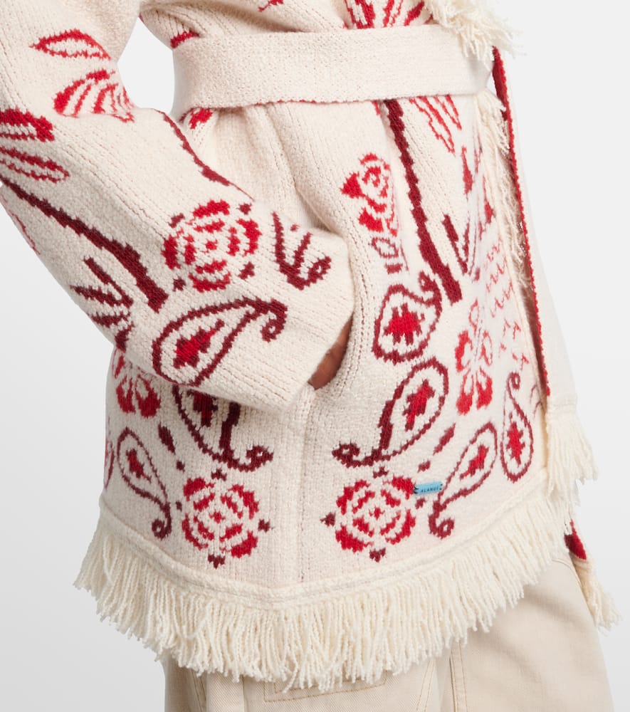 Alanui 'glimpse Of Eden' Cashmere-blend Cardigan In White