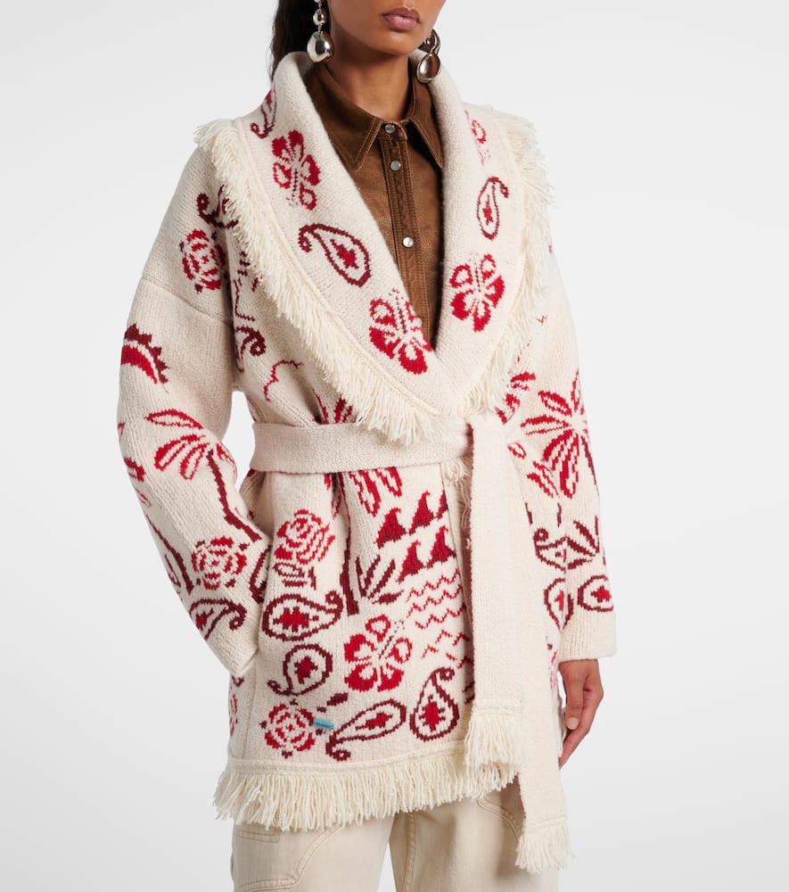 Alanui 'glimpse Of Eden' Cashmere-blend Cardigan In White