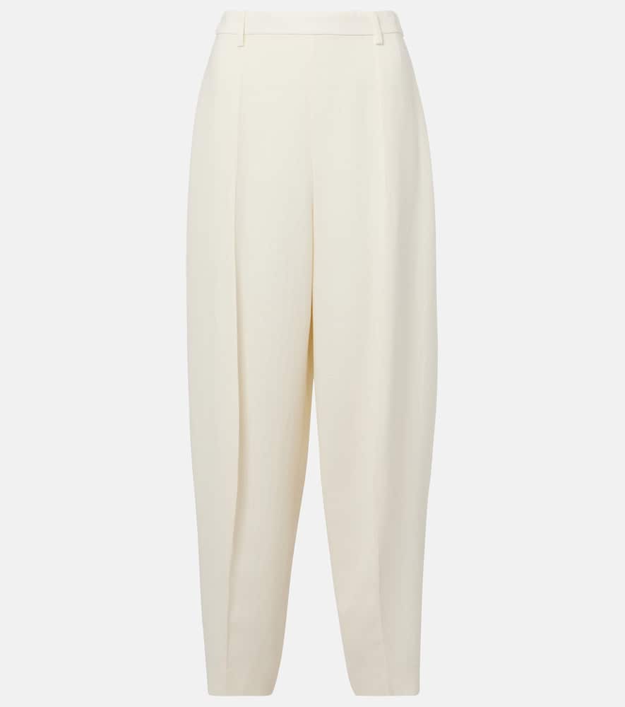 Bob linen crêpe tapered pants