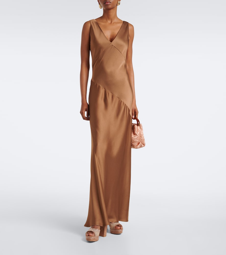 Rania Organza And Suede Platform Sandals