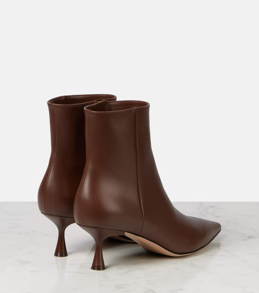 Gianvito Rossi Murray 55 Leather Ankle Boots
