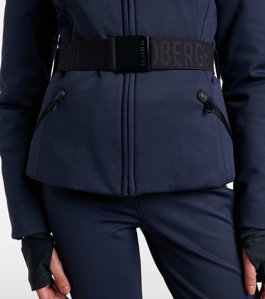 Goldbergh Hida Faux Fur-trimmed Down Ski Jacket In Blue