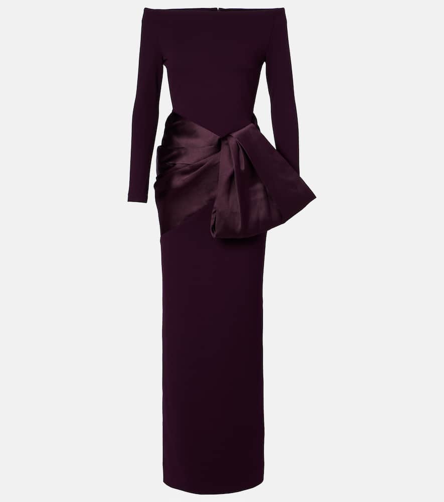 Kori bow-detail off-shoulder gown