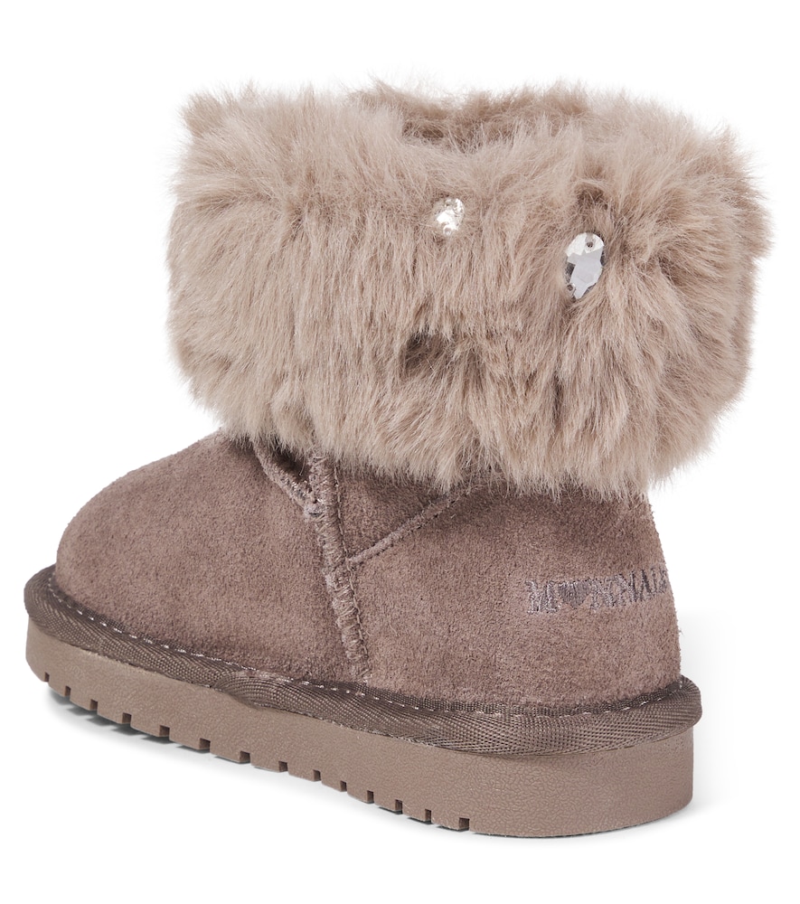  Monnalisa Monnalisa Embellished Suede Boots 