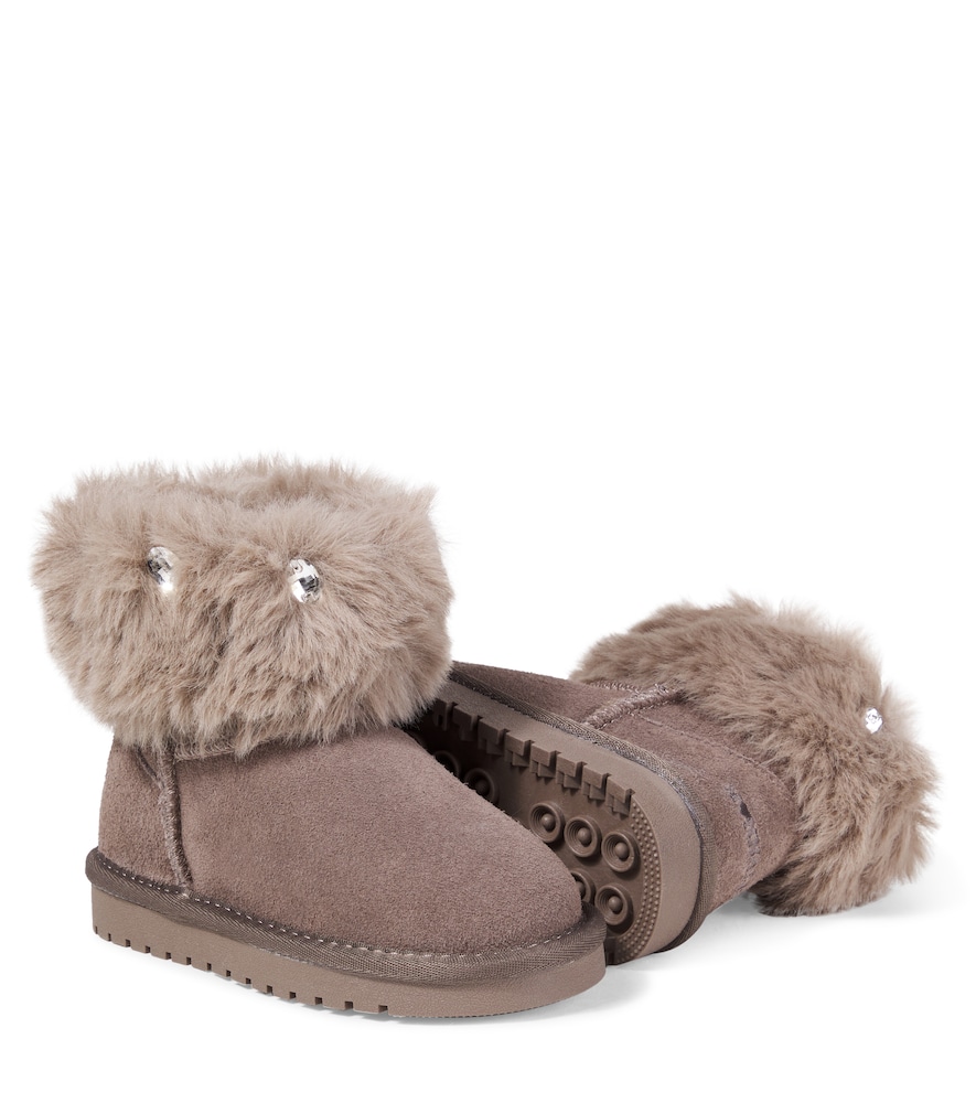  Monnalisa Monnalisa Embellished Suede Boots 