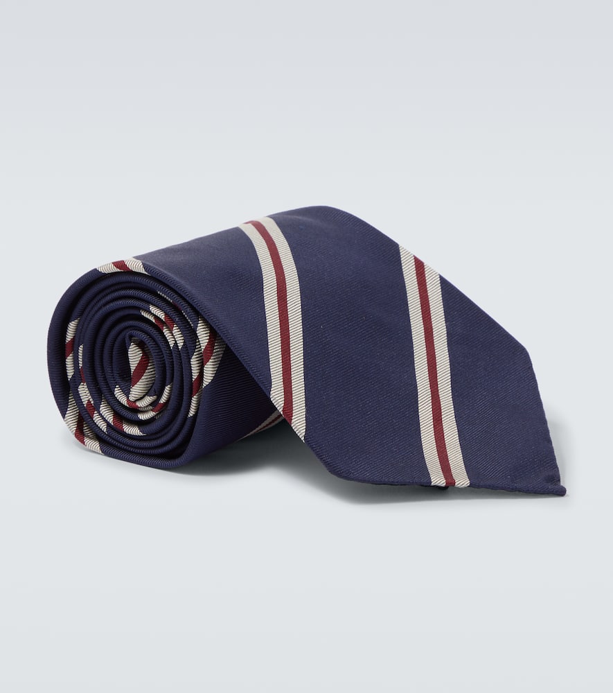 Striped silk tie