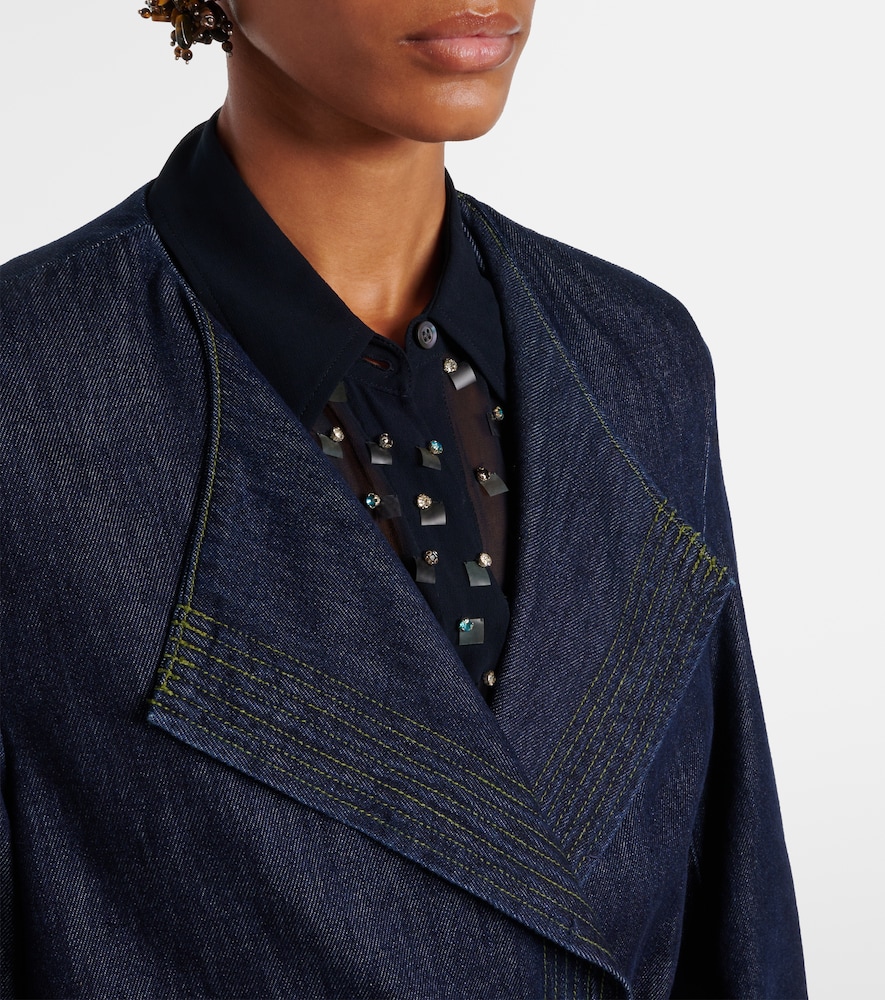  Dries Van Noten Dries Van Noten Denim Wrap Coat 