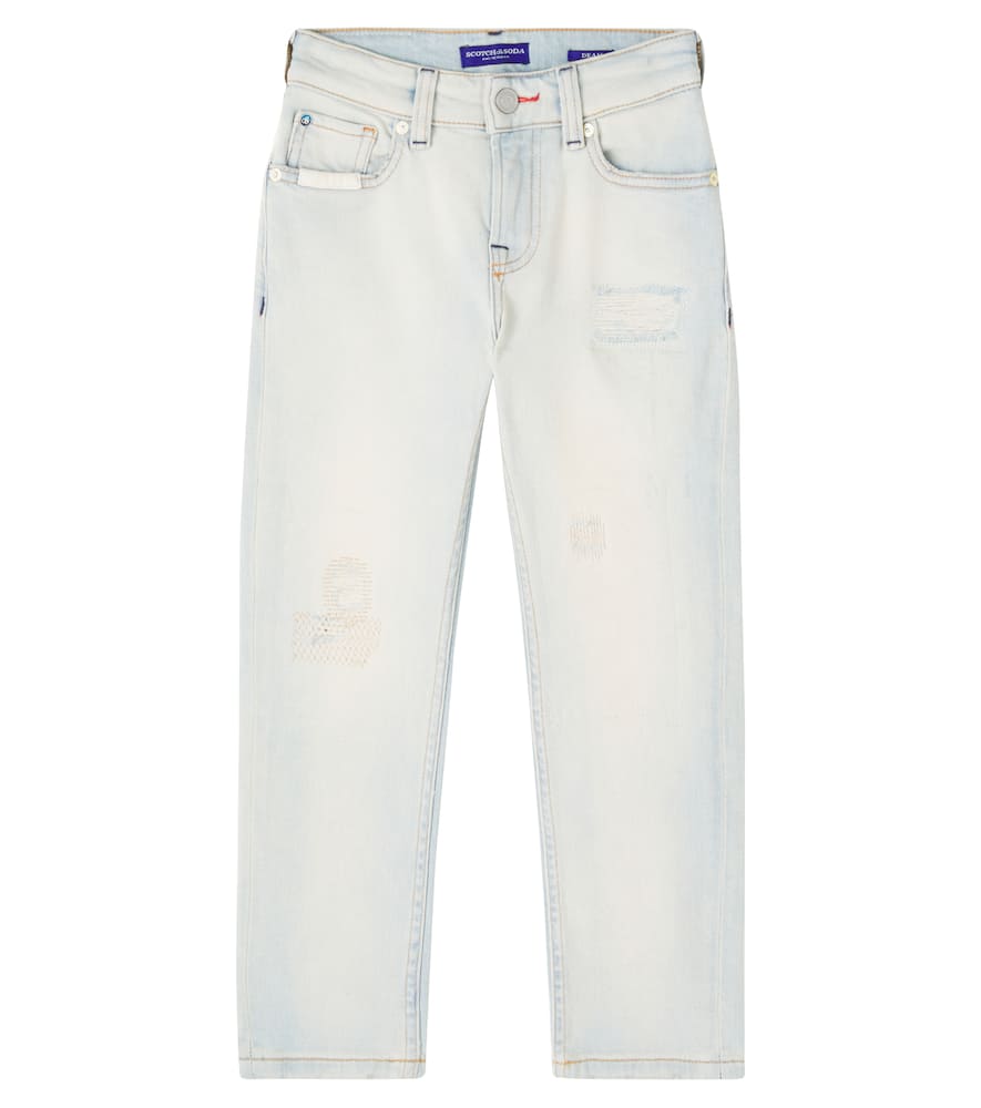 Scotch & Soda Kids' The Dean Straight Jeans In White