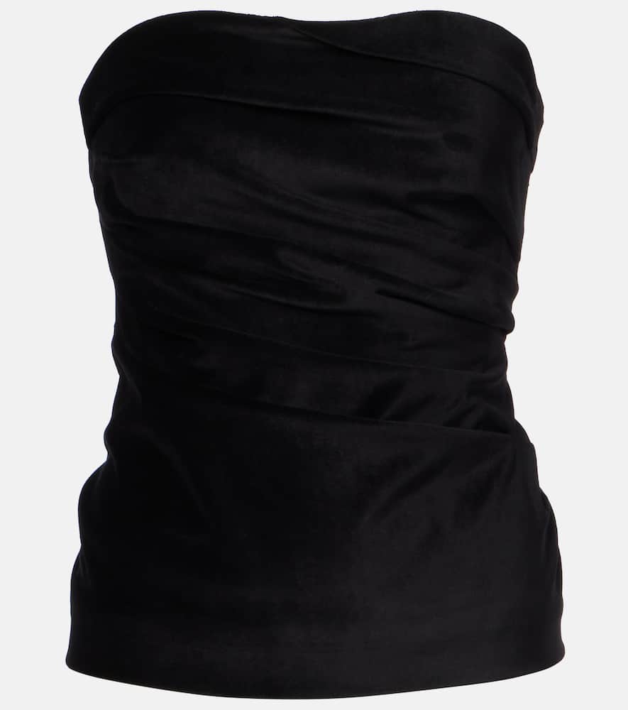 Tove Izel Velvet Tube Top In Black