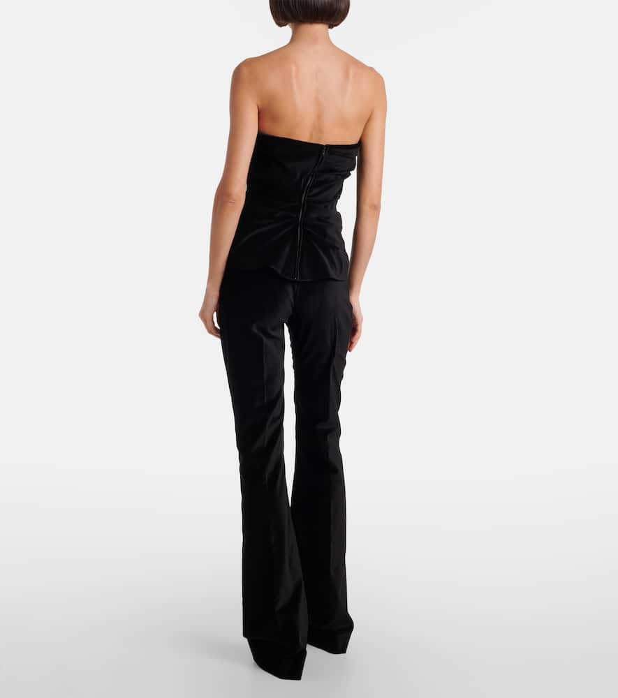 Tove Izel Velvet Tube Top In Black
