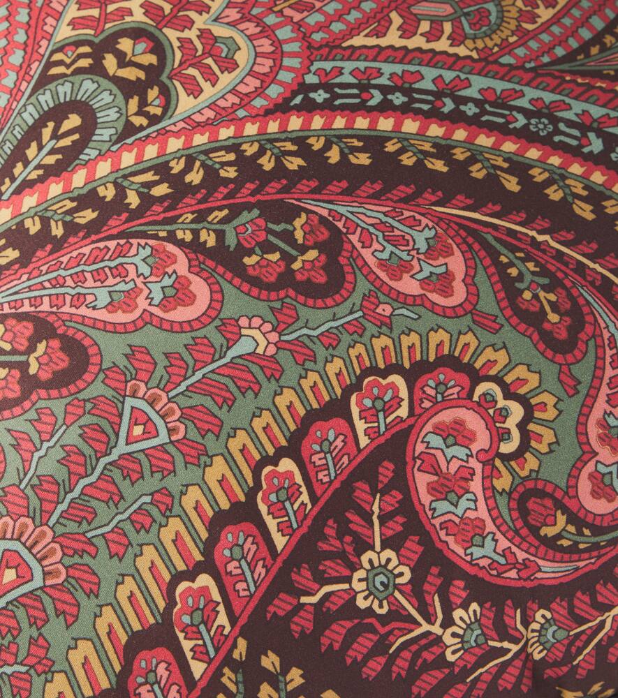 Etro Paisley Cotton Cushion In Multi