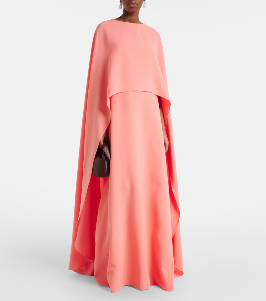 Carolina Herrera Caped crêpe gown