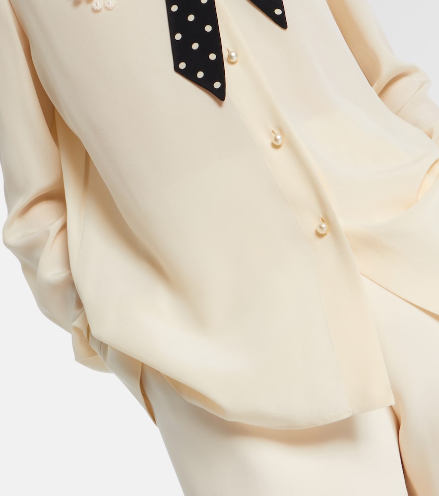 Garavani Ruffled Silk Crêpe De Chine Blouse