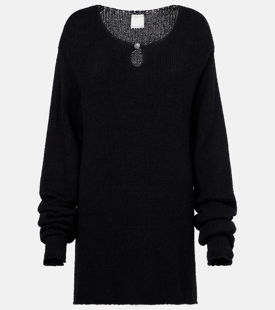 Calvin Klein Cotton, Silk, And Cashmere Sweater In Black