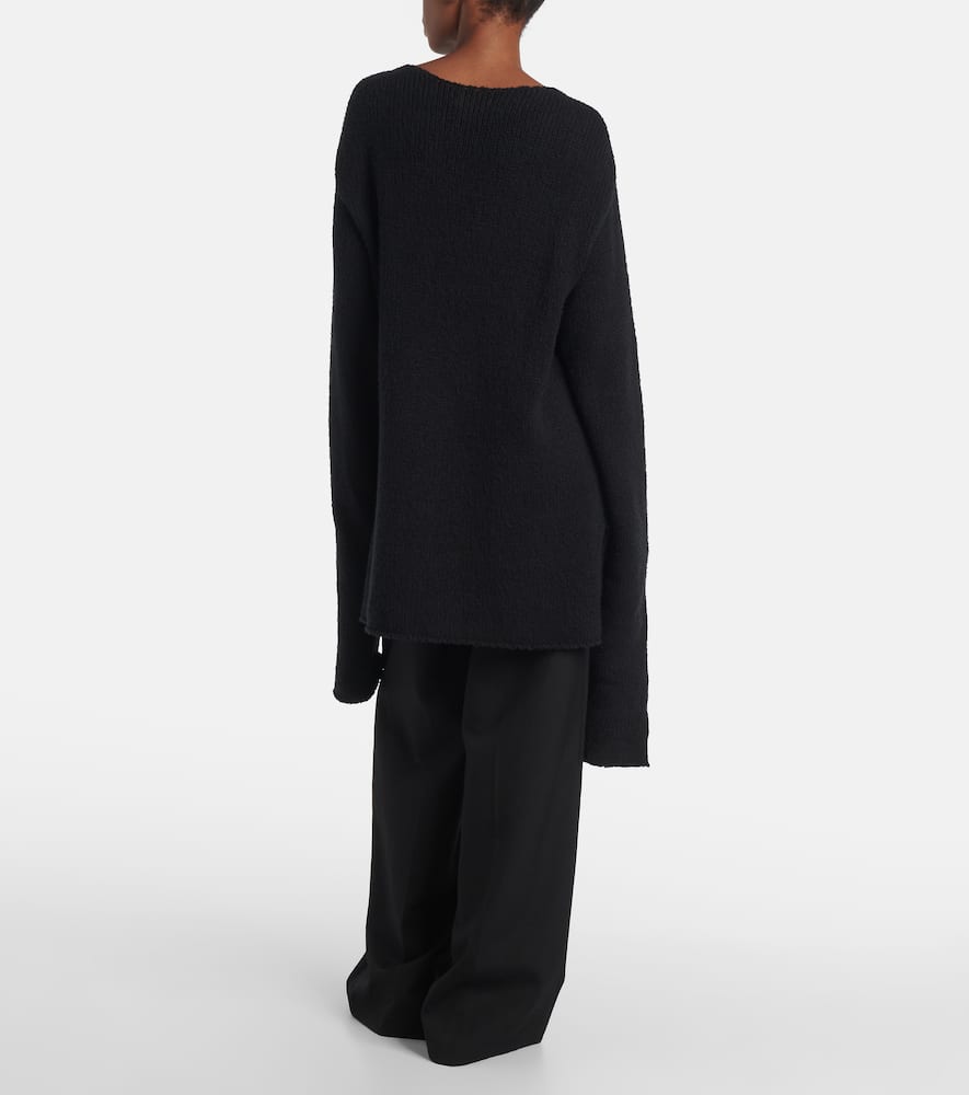 Calvin Klein Cotton, Silk, And Cashmere Sweater In Black