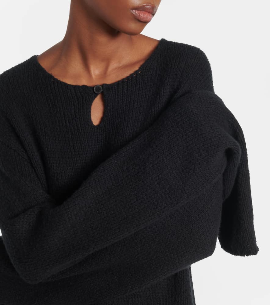 Calvin Klein Cotton, Silk, And Cashmere Sweater In Black