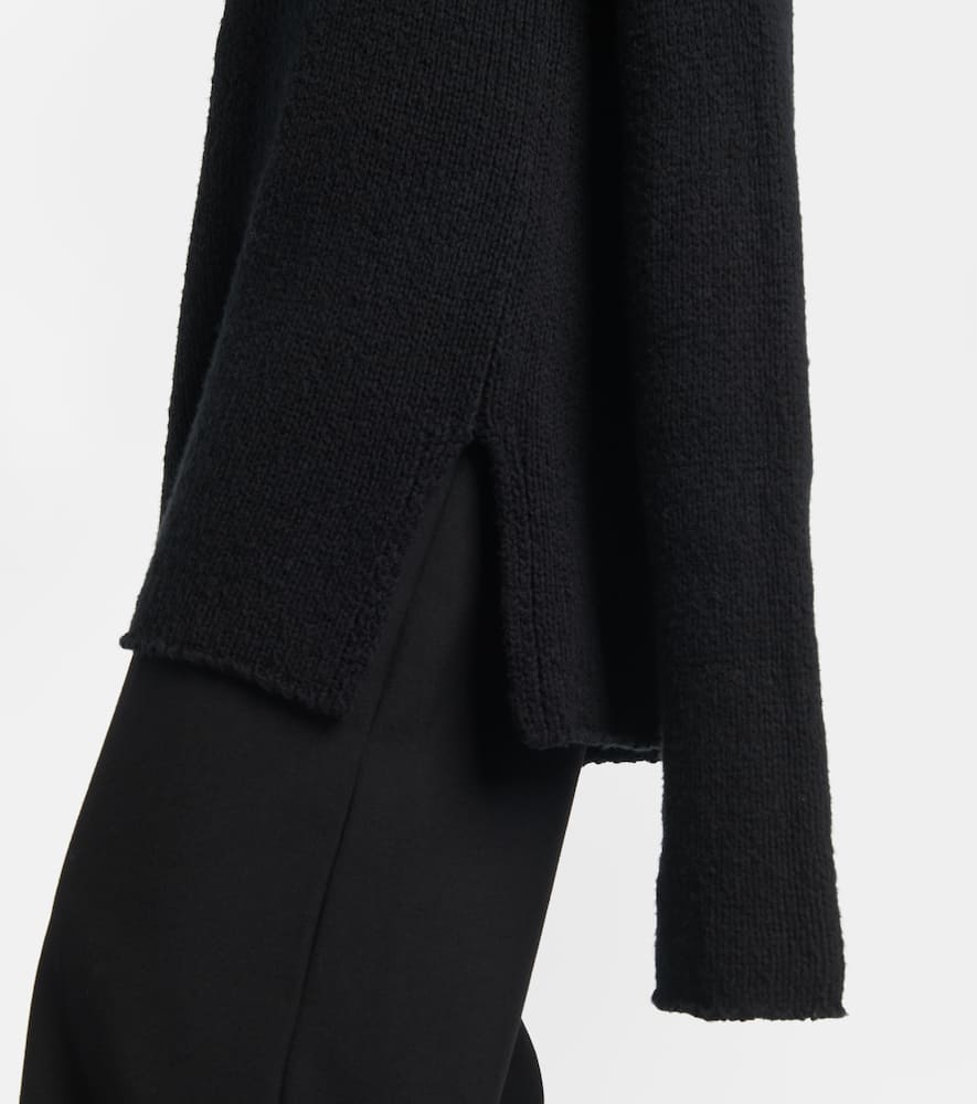 Calvin Klein Cotton, Silk, And Cashmere Sweater In Black