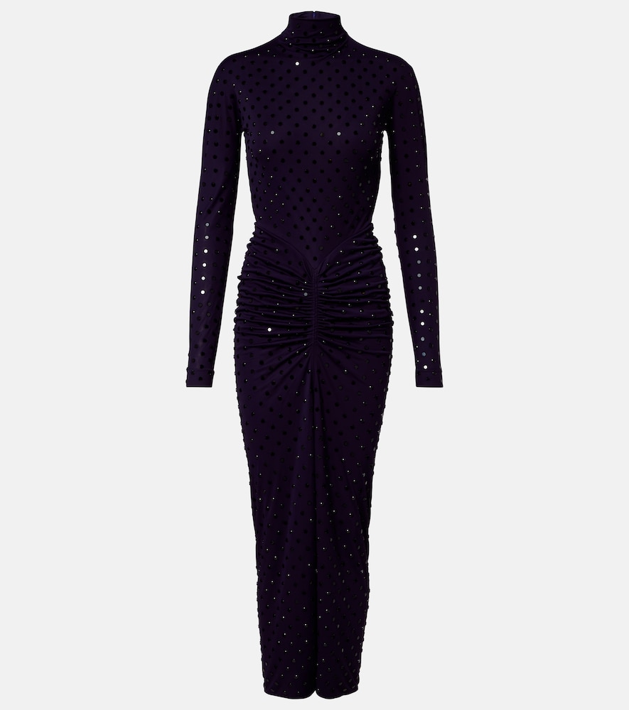 Alaia Donna Ala簿A Abito Midi Con Decorazioni Viola It Taglia 42- Mytheresa